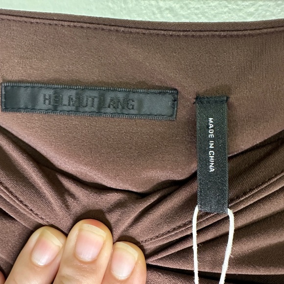 Helmut Lang NWT Brown Twist Snap Maxi Skirt Sz XXS - Picture 7 of 10